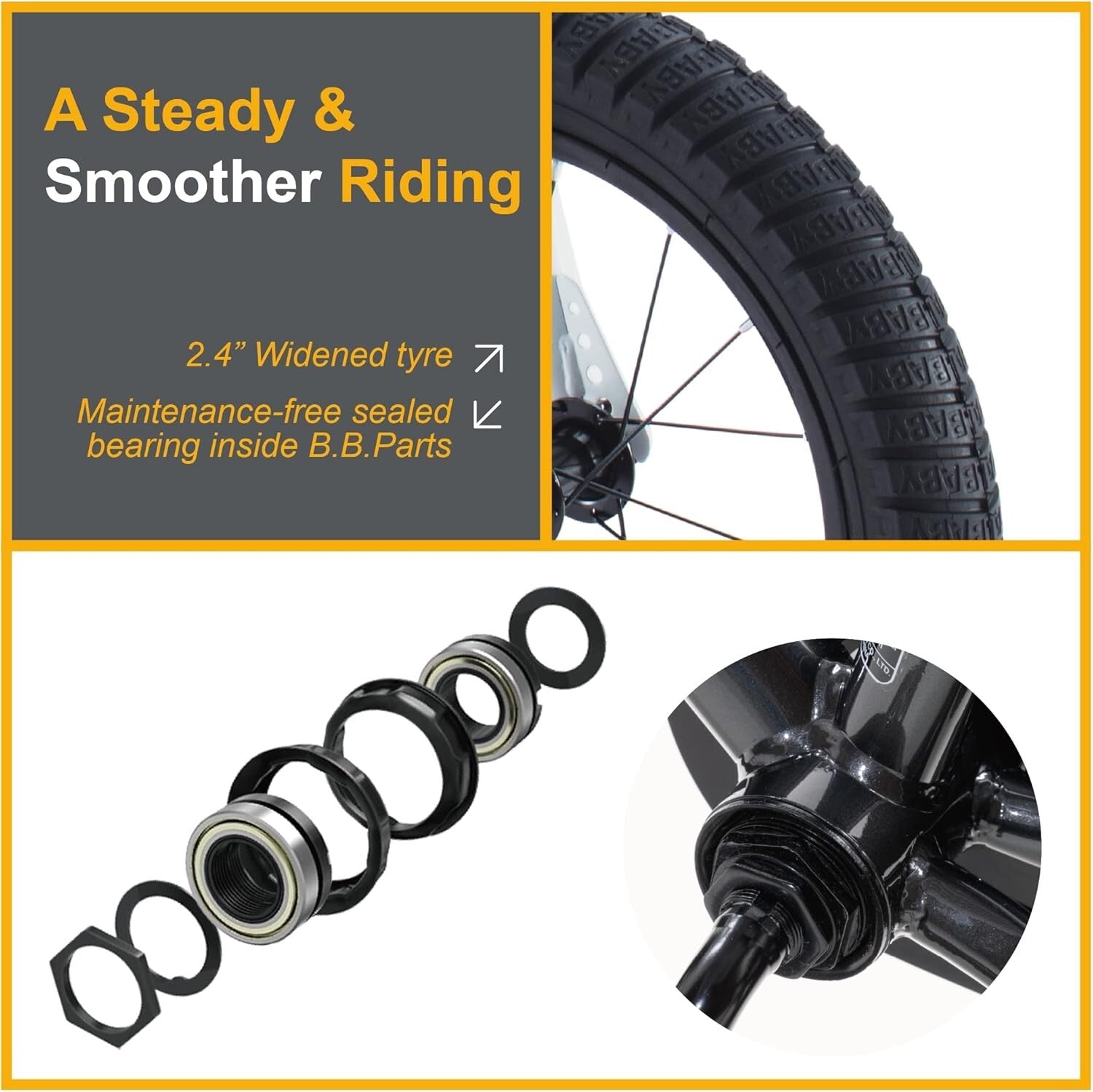 Adjustable 18 Inch Kids Bicycle with Water Bottle - Perfect for Learning Fun