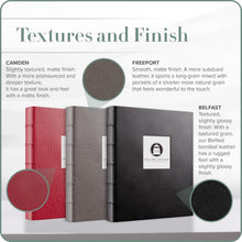 Load image into Gallery viewer, Camden Red Presentation Binder - 3 Ring with Clear Sleeves &amp; Hubbed Spine