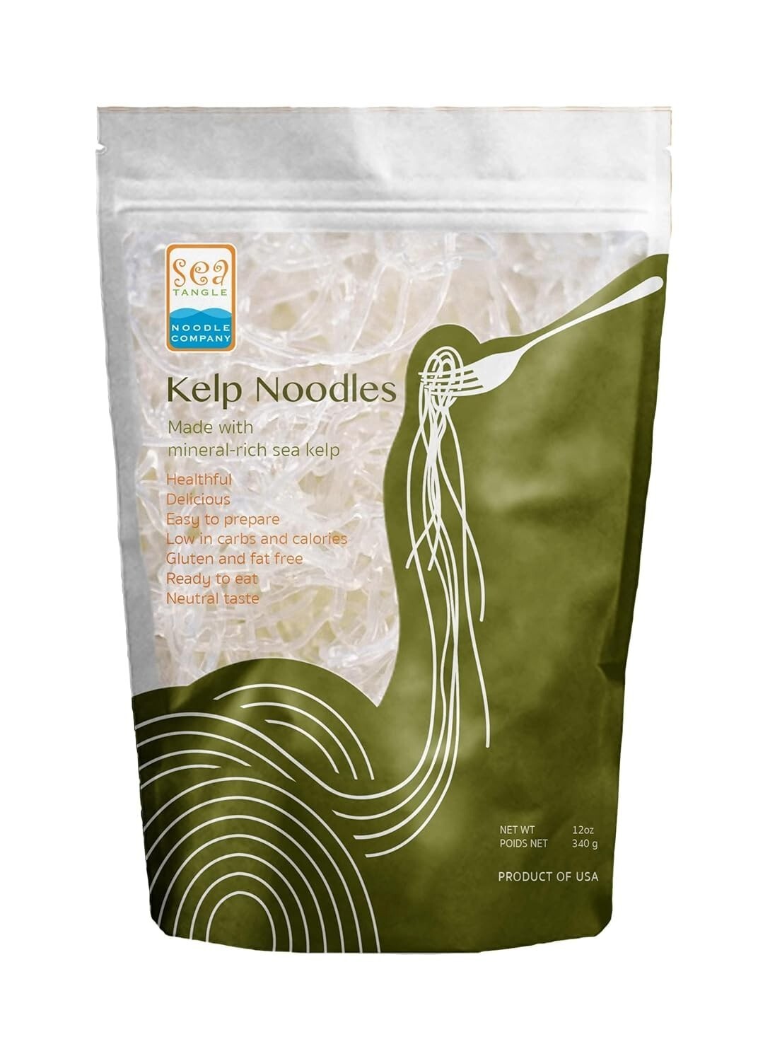 Quick Prep Sea Tangle Kelp Noodles - 6 Pack of Low Cal & Nutritious Alternatives