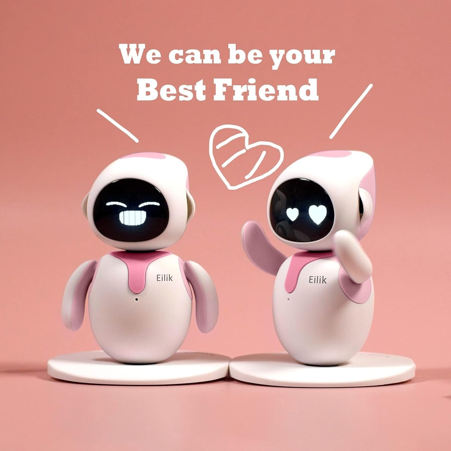 Interactive Pink Robot Pet - Engaging Touch Toy with Emotions & Mini-Games