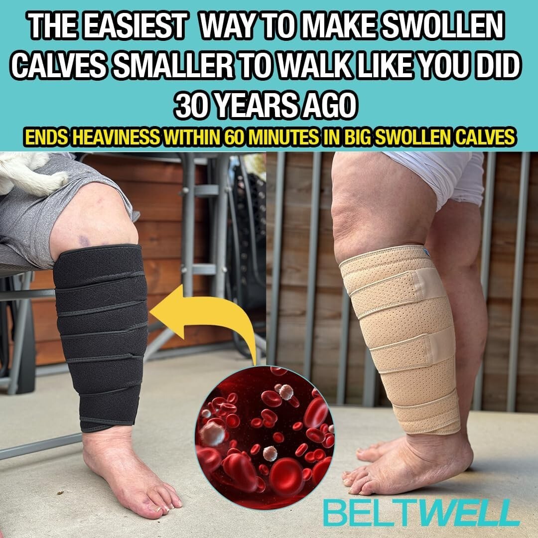 Premium Lymphedema Calf Wrap - Adjustable Fit for Circulation & Faster Recovery