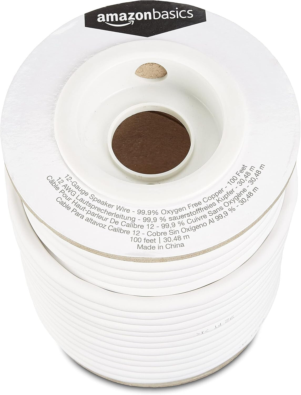 100-Foot 12-Gauge Speaker Wire Cable - Clear High-Quality Audio Connection