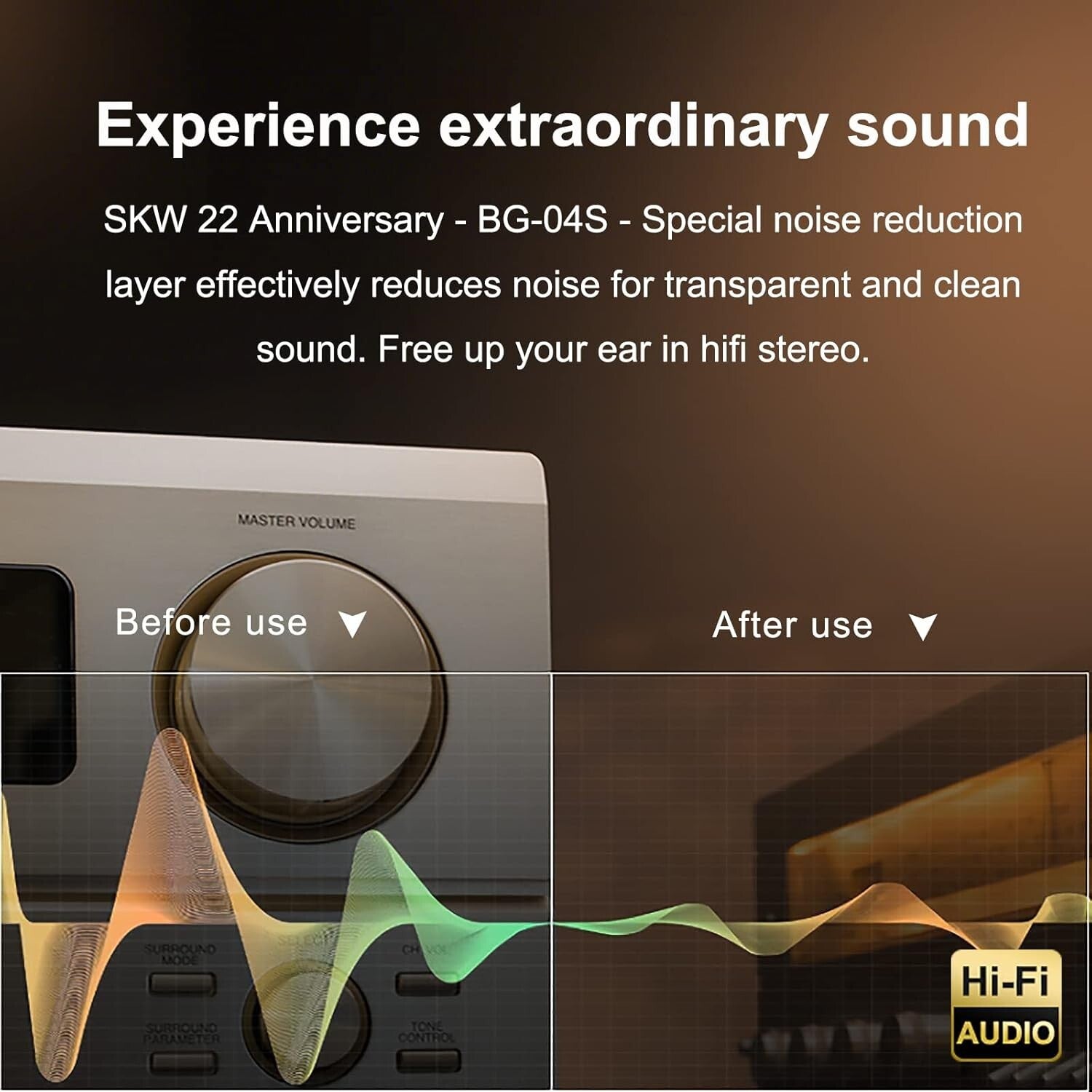 4.9ft HiFi RCA Interconnect Cable - Secure Lock Design with Ultra-Pure Copper