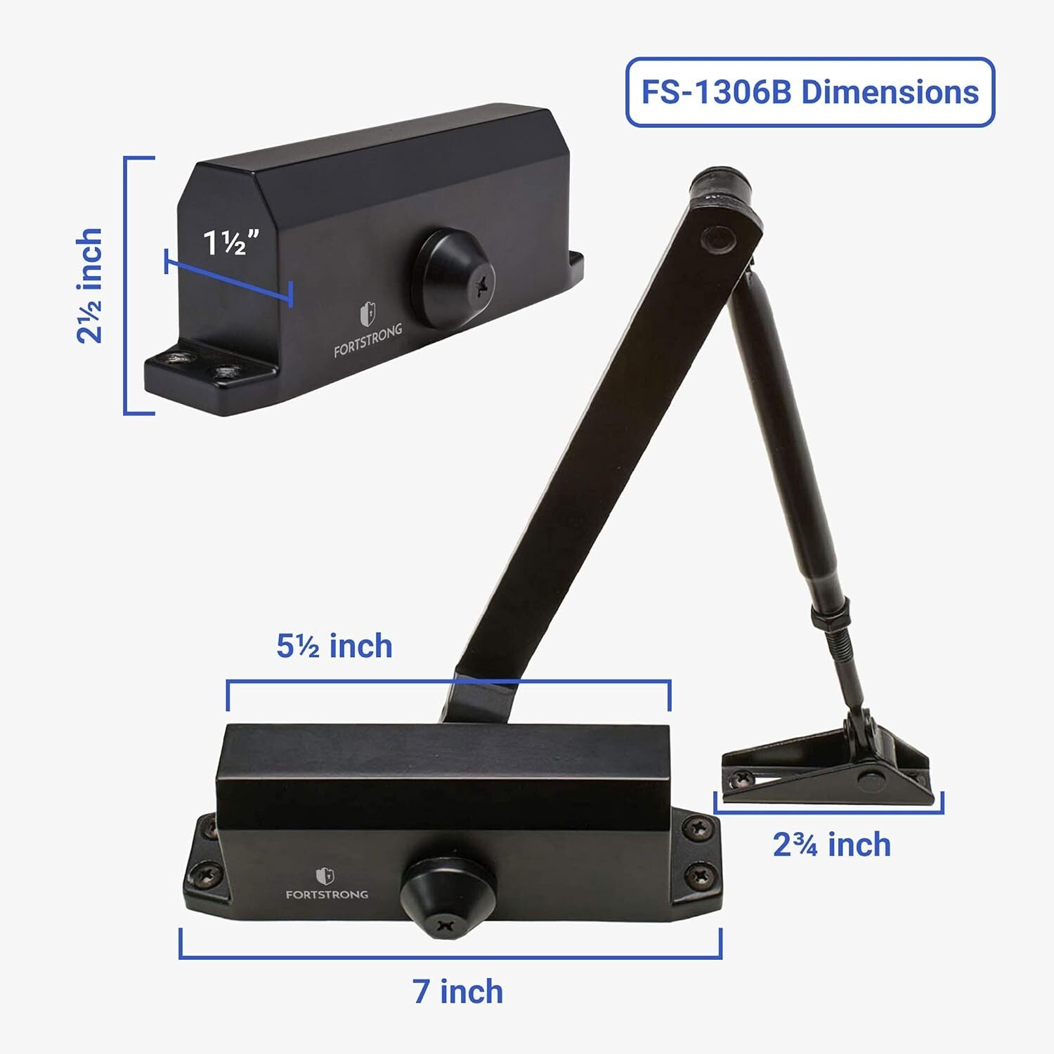 Adjustable Automatic Door Closer with Installation Kit - Ultra-Secure & Stylish