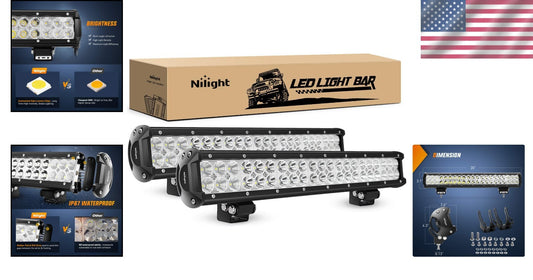 IP67 Waterproof Dual Beam 20" LED Light Bar Set - Perfect for Off-Road Lights