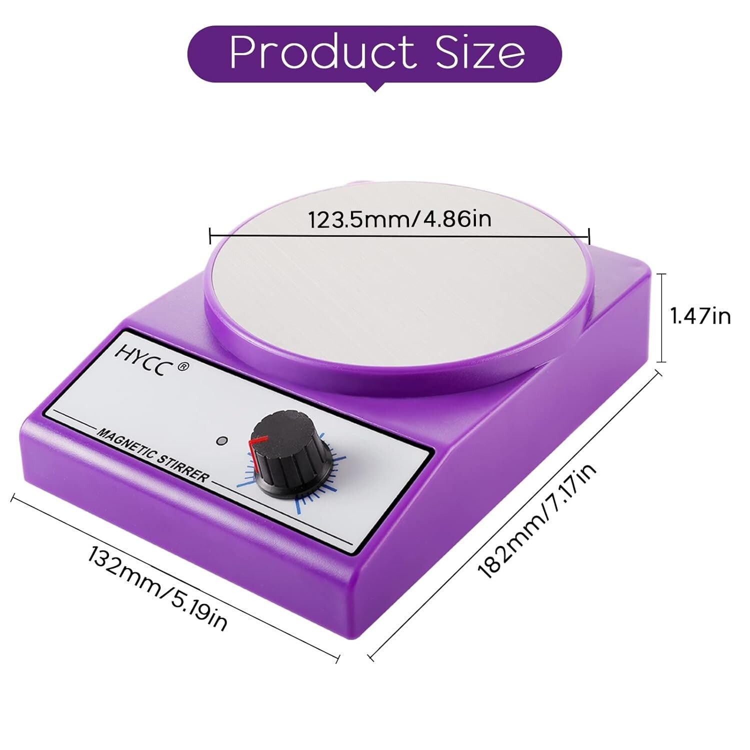 Magnetic Stir Plate for Homebrew & Labs - 3000 RPM Speed with Stir Bar Retriever