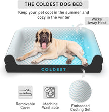 Load image into Gallery viewer, The Coldest Cozy - Medium Dog Bed with Cooling Gel, Anti-Slip &amp; Water-Resistant