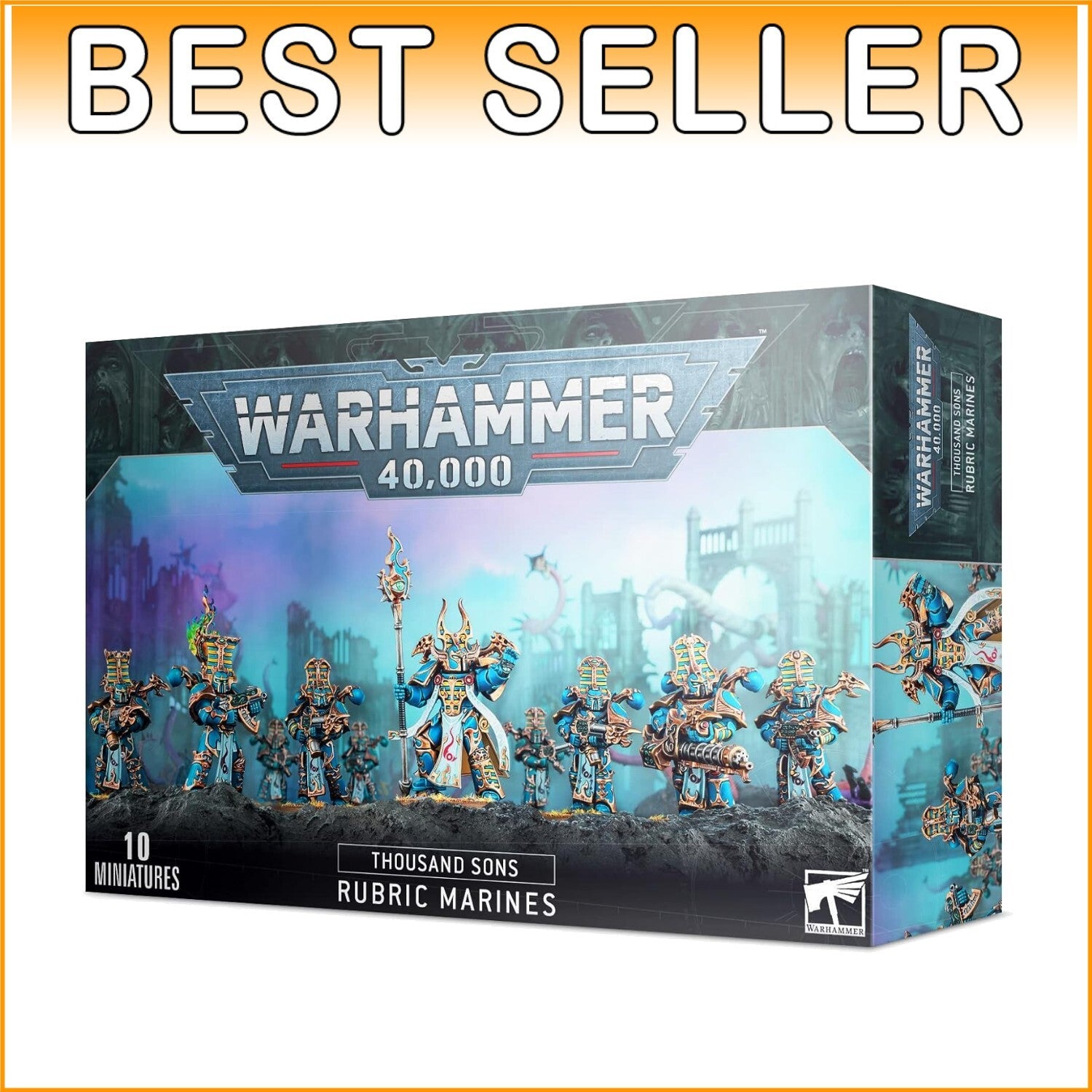 10 Rubric Marines Plastic Model Kit - Customize with Inferno Guns & Sorcerer!