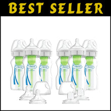 Load image into Gallery viewer, 6-Pack of Dr. Brown’s 9oz Anti-Colic Bottles with Bonus Feeding Accessories