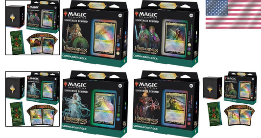 4-Pack LOTR Commander Decks – Unique Gameplay & Collector's Boosters Included