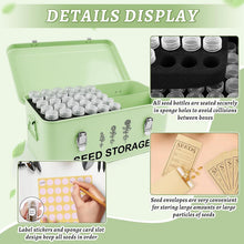 Load image into Gallery viewer, 60 Slot Metal Seed Storage Organizer with Safety Locks and Labels for Gardeners