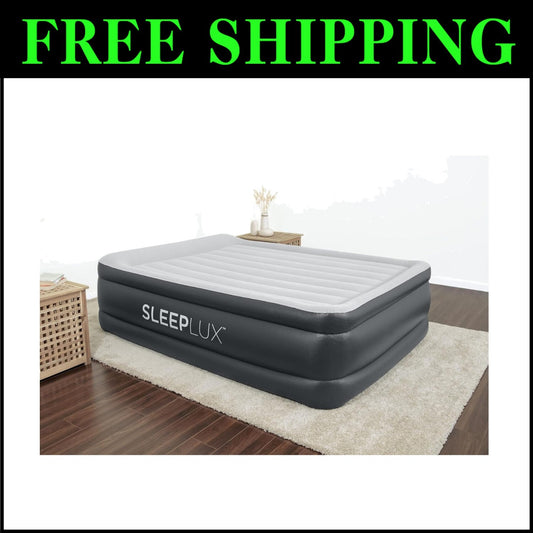 Durable Queen Air Mattress with Integrated Pillow & Fast-Inflate Pump - 661 lbs
