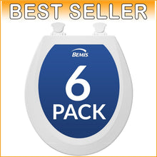 Load image into Gallery viewer, Bulk 6-Pack of Easy Clean Round Wood Toilet Seats - Perfect for Every Bathroom