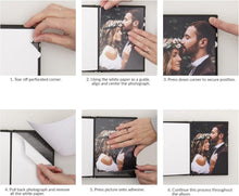 Load image into Gallery viewer, Luxury 10" x 12" Faux Leather Photo Album with Peel-and-Stick Pages for Weddings