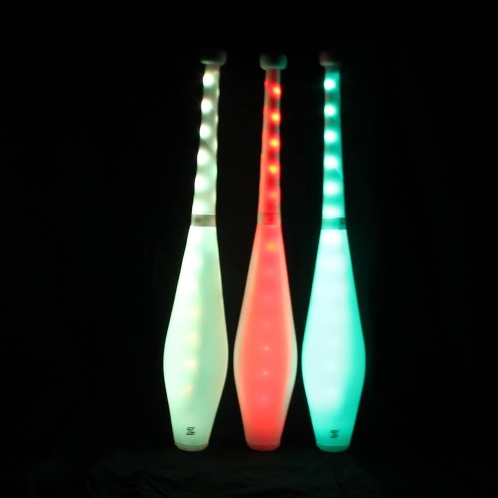 Fully Customizable LED Juggling Clubs - Remote-Controlled Color Modes Included