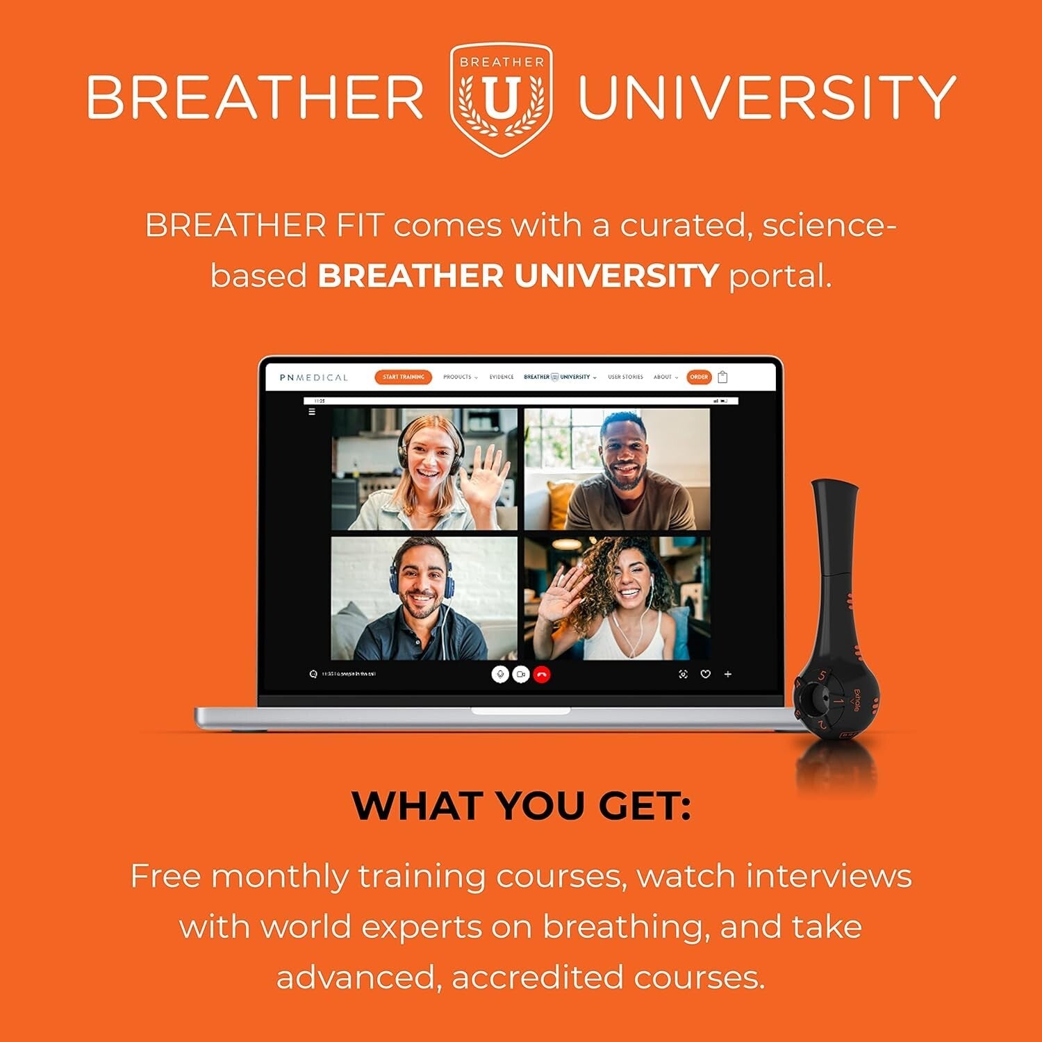 Lightweight Breathing Trainer - Fitness & Wellness Tool Without Ongoing Costs