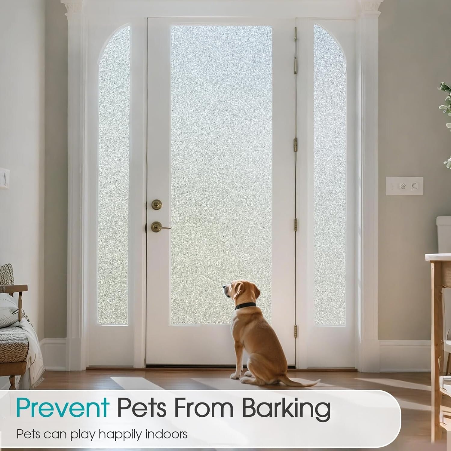 Frosted Glass Window Privacy Film - UV Blocking & Heat Control 45.2 x 314.9 Inch