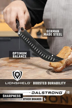 Load image into Gallery viewer, High-Carbon German Steel Knife - 10-Inch Cimitar with Ergonomic G10 Handle