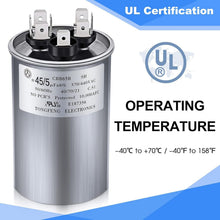 Load image into Gallery viewer, High-Performance 45/5 MFD Capacitor Set for Air Conditioning Units - 370V/440V