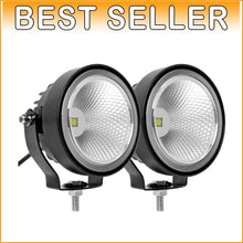 Load image into Gallery viewer, 2-Pack 4 Inch White LED Fog Lights with Brackets - Ideal for 4WD and Outdoor Use