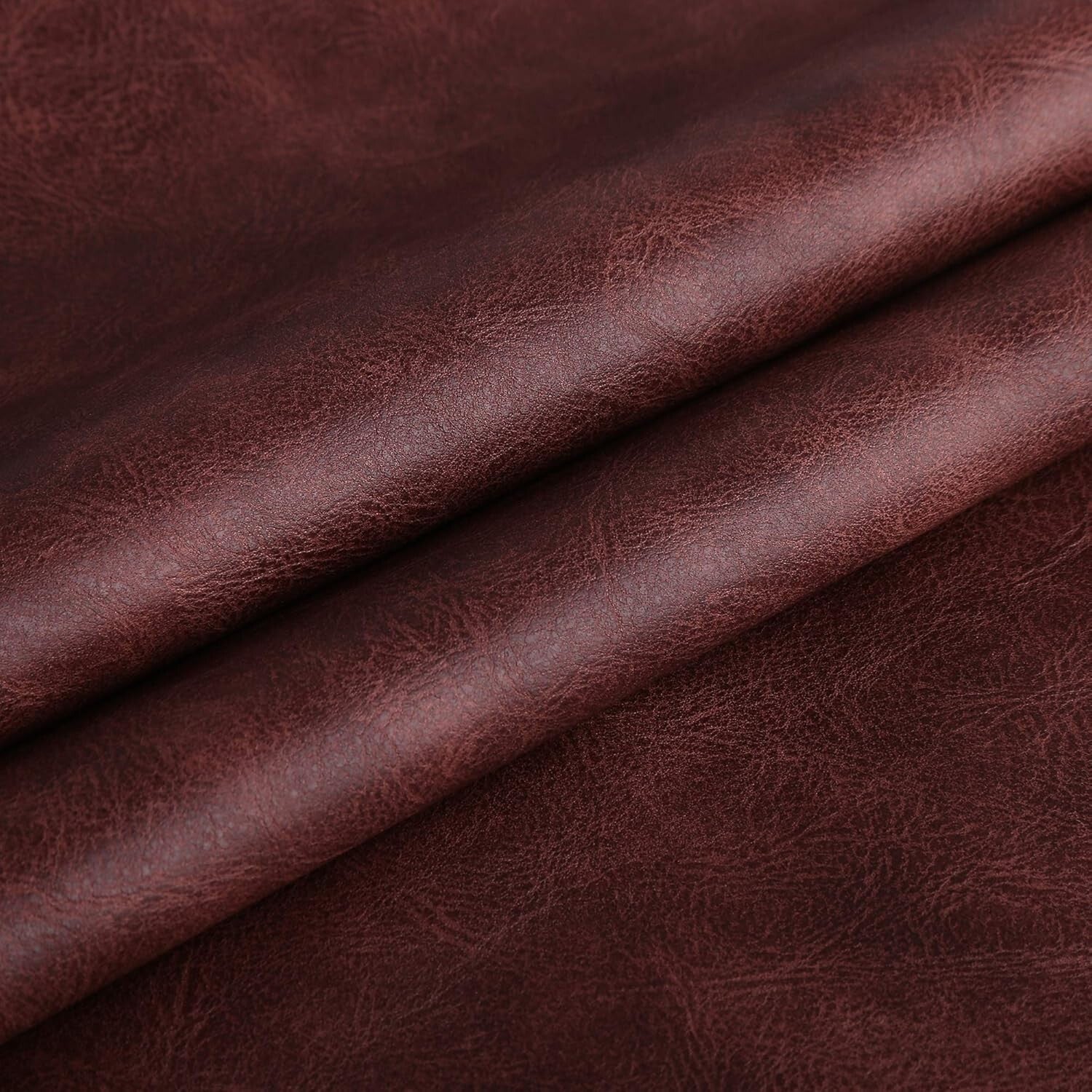 Durable Dark Brown Faux Leather Fabric - 1.2mm, Perfect for Upholstery & Crafts