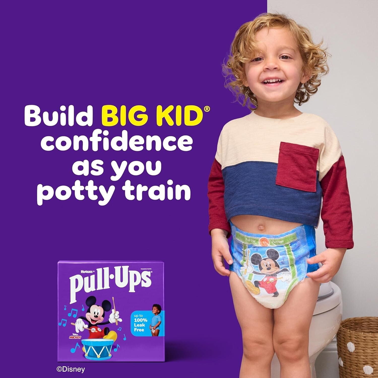 Boys' Potty Training Pants 2T-3T, 124 Count - Leak-Free with Disney Designs
