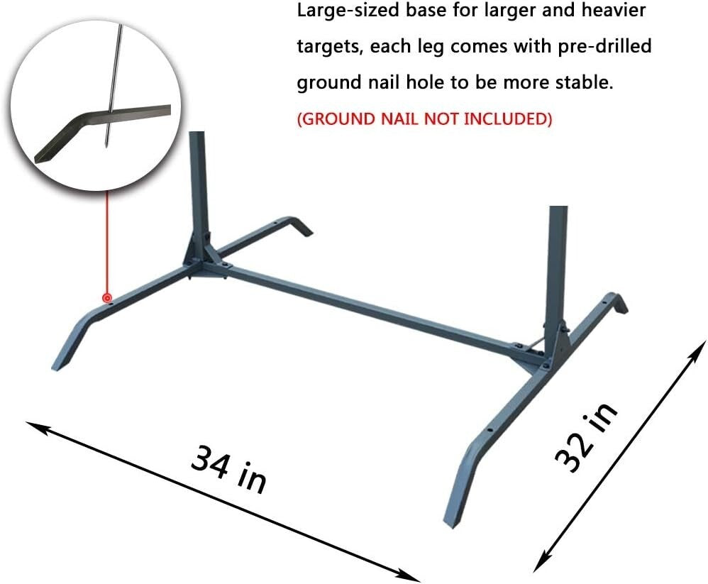Adjustable Steel Archery Target Stand - Perfect for Uneven Grounds & Bag Targets