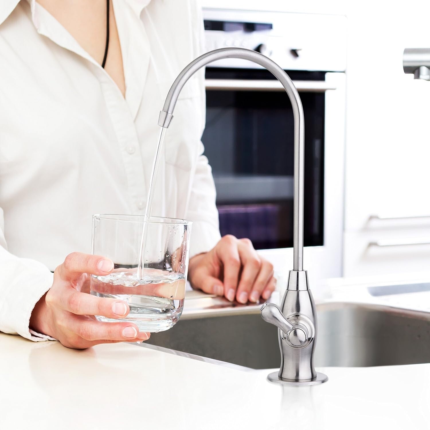 Stylish Brushed Nickel RO Faucet with Easy Installation and Durable Design