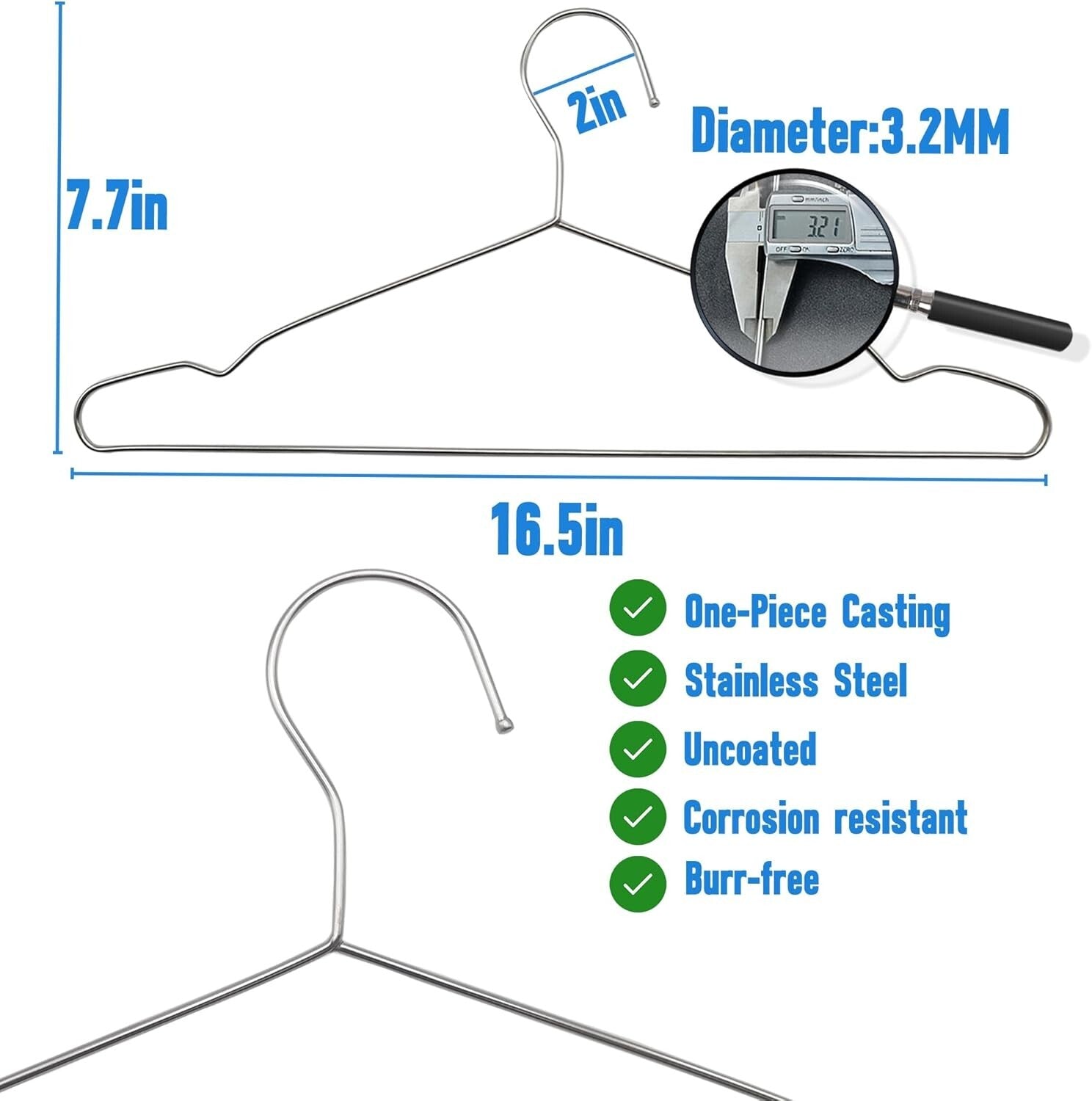 Triangular 100 Pack Closet Hangers - V-Groove Design for Optimal Garment Hanging