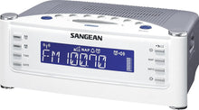 Load image into Gallery viewer, Precision Atomic Clock with Dual Alarm &amp; FM-AM Radio in Classic Silver Finish