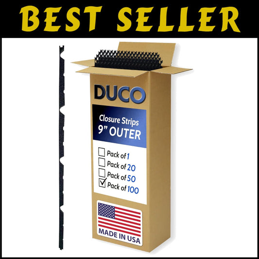 Interlocking 9" Foam Closure Strips for Metal Roofing - 100 Pack, Easy Install