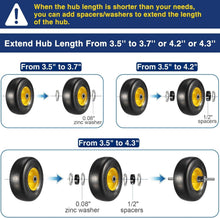 Load image into Gallery viewer, Universal 9x3.50-4 Flat-Free Tire Assemblies for Mowers &amp; Outdoor Equipment