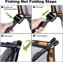 Load image into Gallery viewer, Compact &amp; Durable Rubber Coated Fishing Net - Safe Catch for All Fish Types