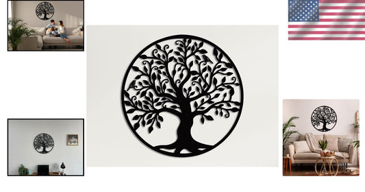 Sophisticated Tree of Life Metal Wall Art - Hanging Decor for Indoor/Outdoor