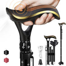 Load image into Gallery viewer, Ergonomic Foldable Cane with Smart Alarm &amp; LED Light for Fashionable Mobility