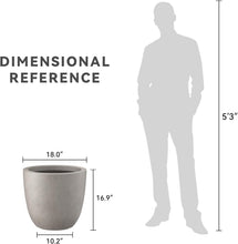 Load image into Gallery viewer, Large Stylish 18" Concrete Planter with Drainage - Perfect for Home &amp; Garden