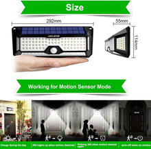 Load image into Gallery viewer, 268 LED Super Bright Solar Motion Sensor Lights - 4000 Lumen Security Floodlight