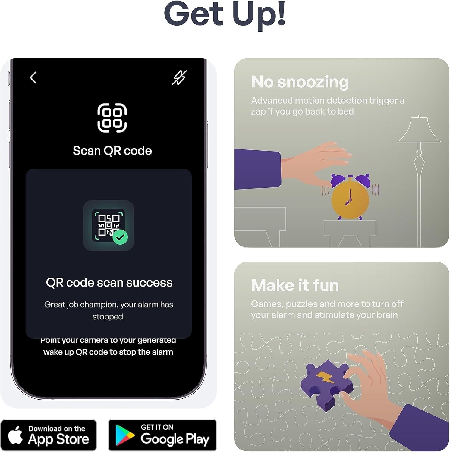 Shock Clock 2: Bluetooth-Enabled Silent Alarm - Ideal for Couples and Students