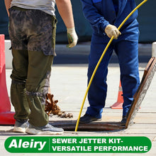 Load image into Gallery viewer, Ultimate High-Pressure Sewer Jetter Kit - 100FT Hose &amp; Accessories Included