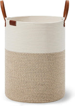 Load image into Gallery viewer, Durable 100L Laundry Hamper with Leather Handle - Portable Woven Storage Basket