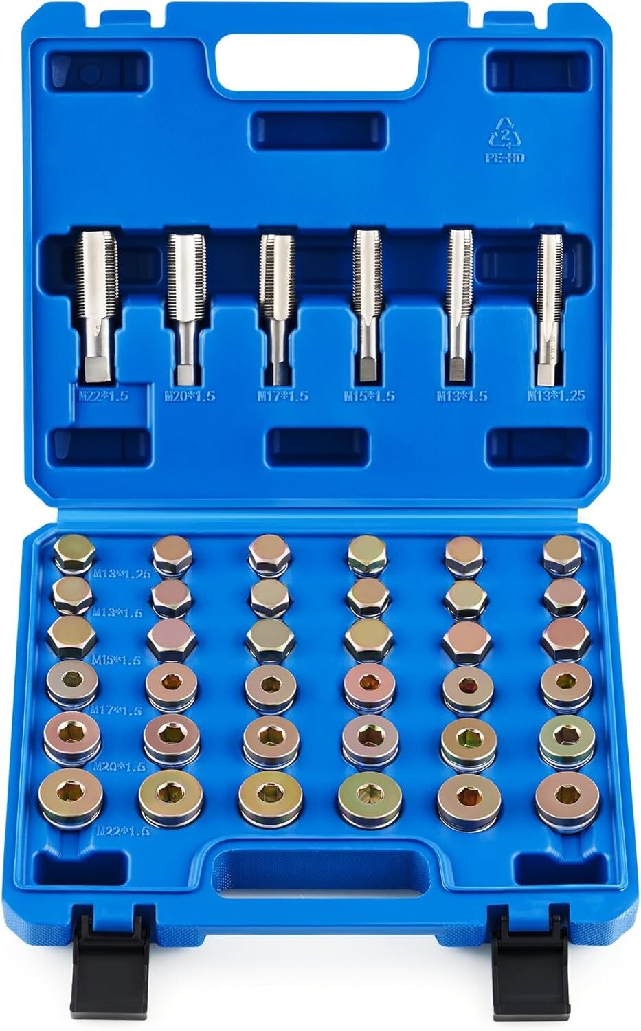 Durable Oil Pan Thread Repair Kit - 150pcs with Zinc-Coated Drain Plugs