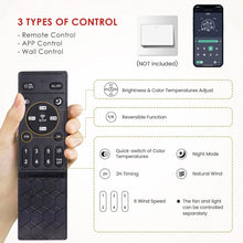 Load image into Gallery viewer, Low Profile 5-Blade Ceiling Fan with Lights - App &amp; Remote Controlled Elegance