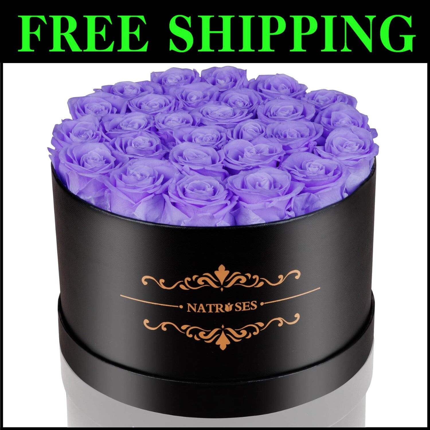 Elegant Box of 27 Lasting Preserved Roses - Perfect Gift for Special Moments