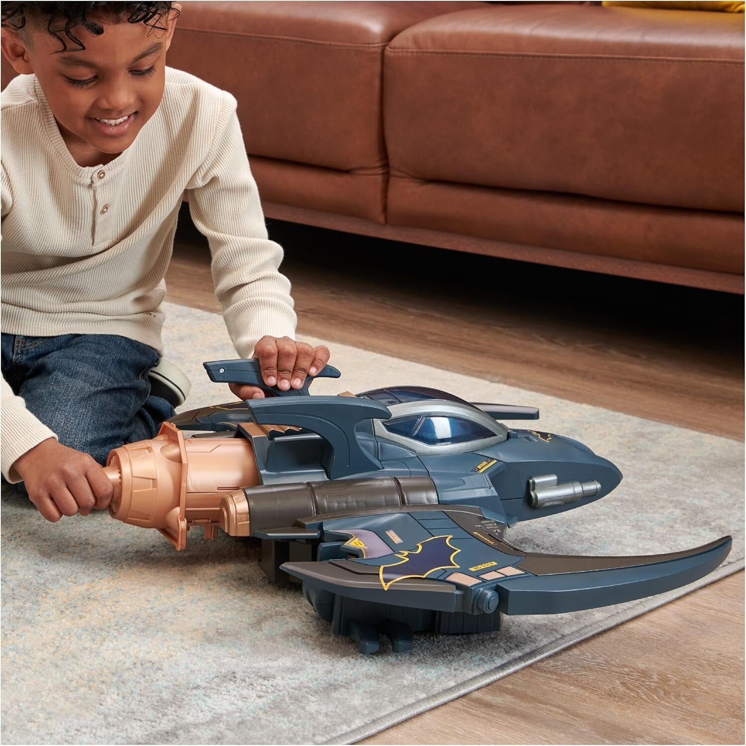 Epic 4-in-1 Gotham City Guardian Playset: Transforming Mech Batman with Lights