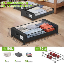 Load image into Gallery viewer, Multi-Functional Under Bed Storage with Wheels - Perfect for Home Organization