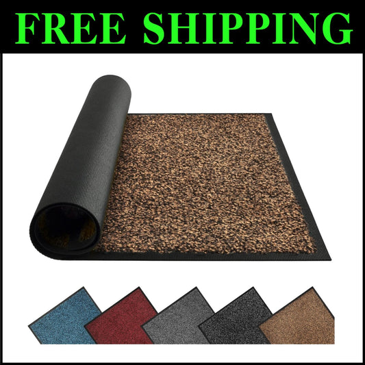 Machine Washable Low Profile Entry Rug, 60" x 36", Stain Resistant Doormat