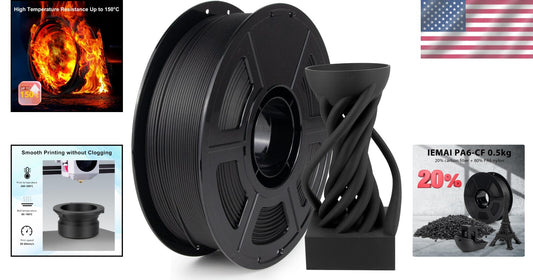 Precision PA6-CF Carbon Fiber Nylon Filament 1.75mm - Ideal for Functional Parts
