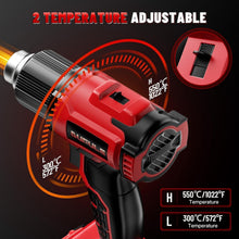 Load image into Gallery viewer, Lightweight and Ergonomic Heat Gun – 2 Rechargable Batteries, 1022℉ Capabilities