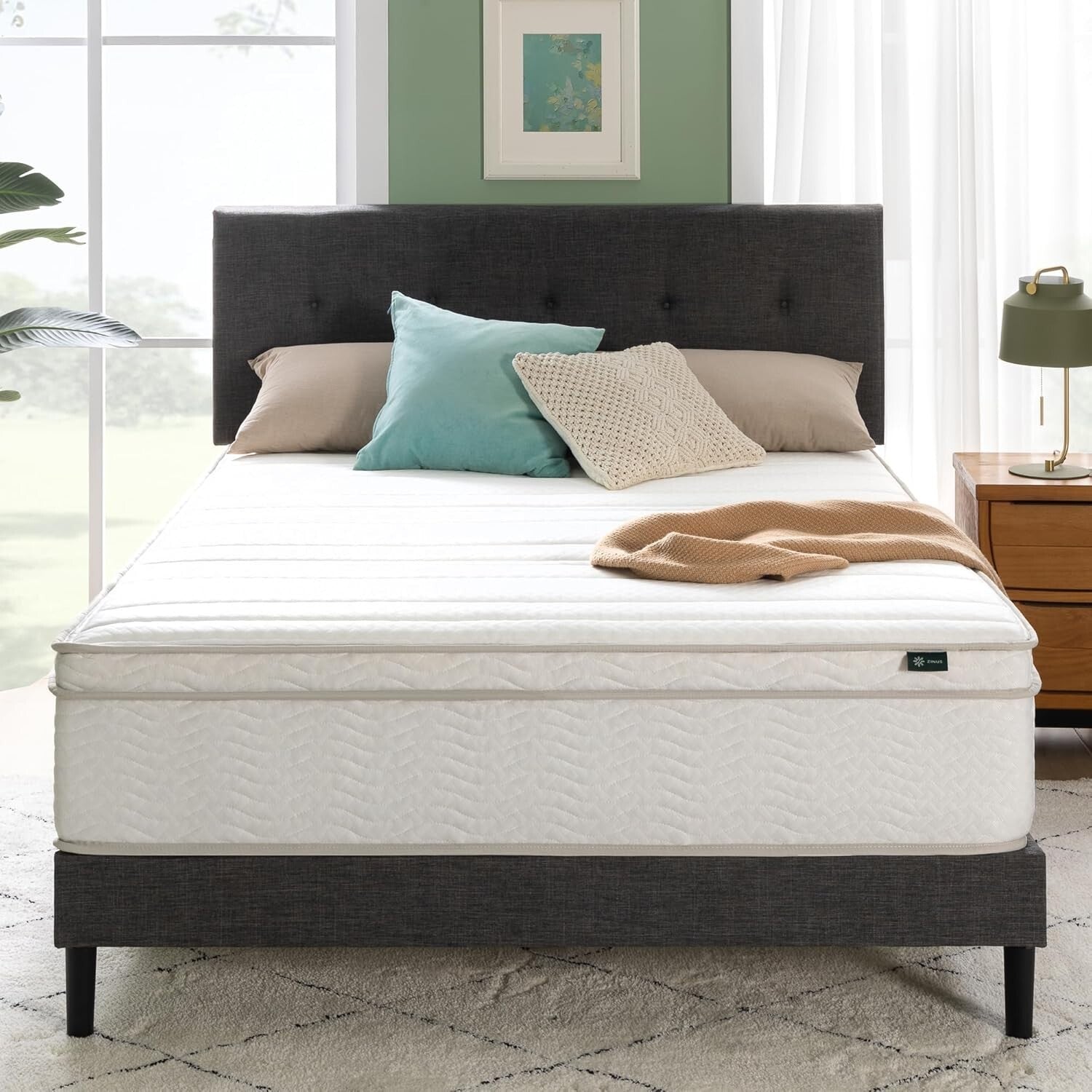 12 Inch King Hybrid Mattress - Medium Firmness, Certified Safe & Fiberglass Free
