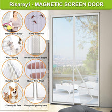 Load image into Gallery viewer, Magnetic Bug Screen Door – Heavy-Duty Mesh 48" x 96" Fits Doors Up to 46" x 94"